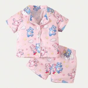 Ensemble 2 pcs panda short