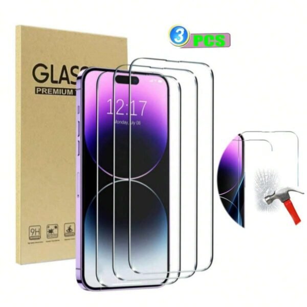 3 pcs verre 9H multi-iPhone