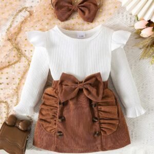 3 pcs top jupe chouchou