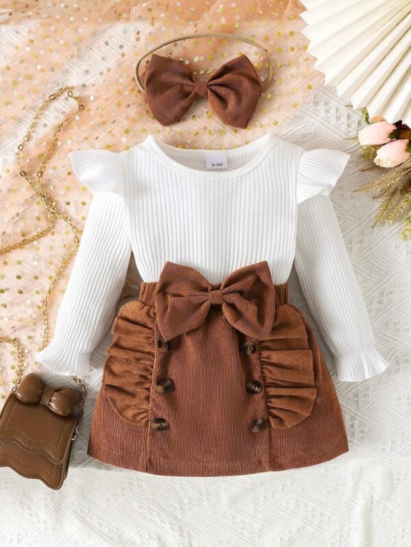3 pcs top jupe chouchou