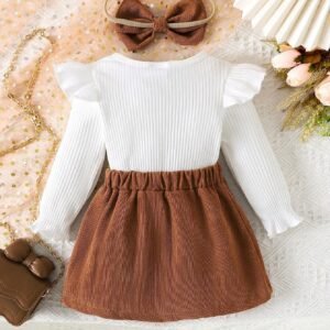 3 pcs top jupe chouchou