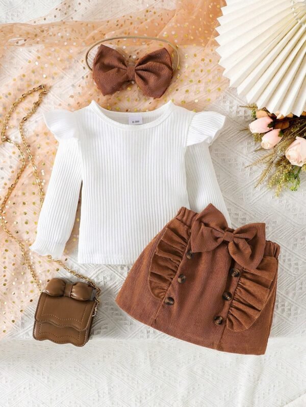 3 pcs top jupe chouchou – Image 3