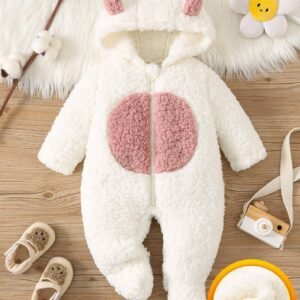 Barboteuse peluche oreilles 3D