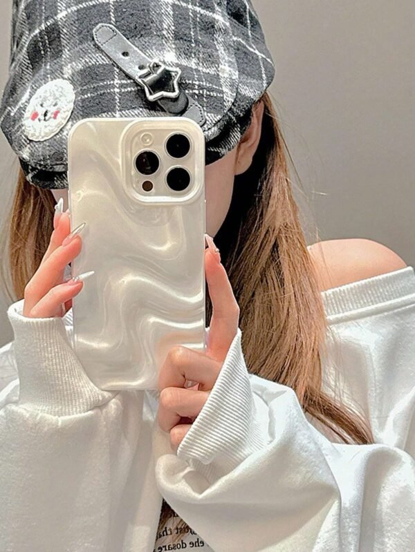Coque 3D vague perle blanche – Image 2