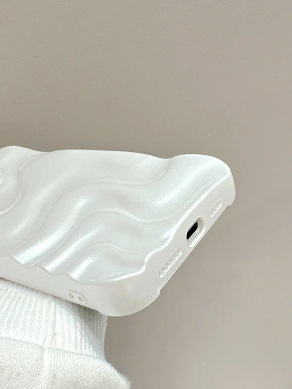 Coque 3D vague perle blanche – Image 7