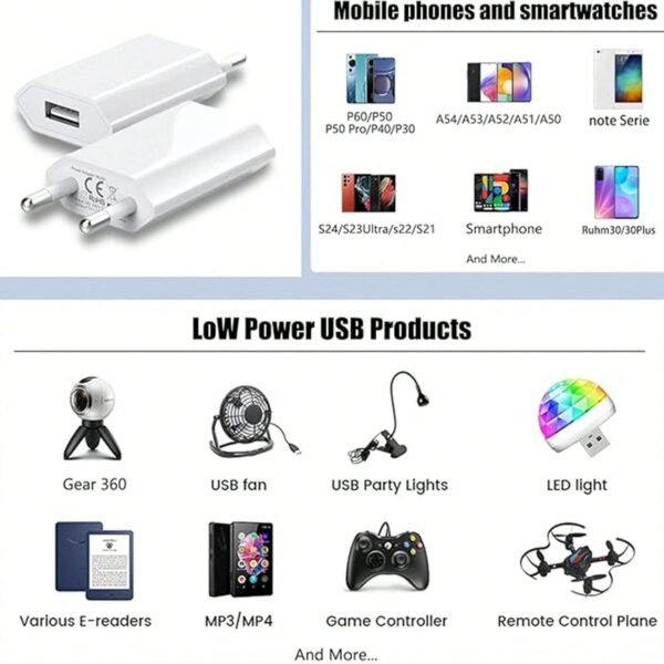 2x Chargeur USB 5V 1A – Image 3