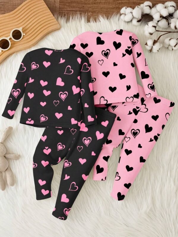 2 pcs pyjama chat rose – Image 2