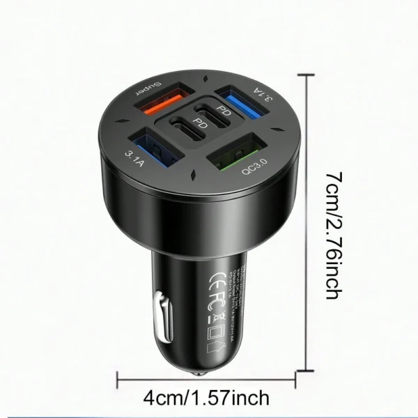 Chargeur voiture 150W 6 ports – Image 8