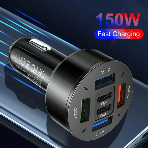 Chargeur voiture 150W 6 ports
