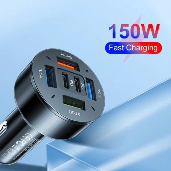 Chargeur voiture 150W 6 ports – Image 3
