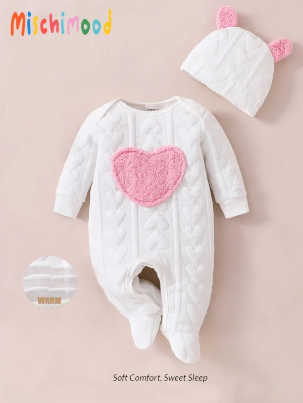 2 pcs pyjama cœur hiver
