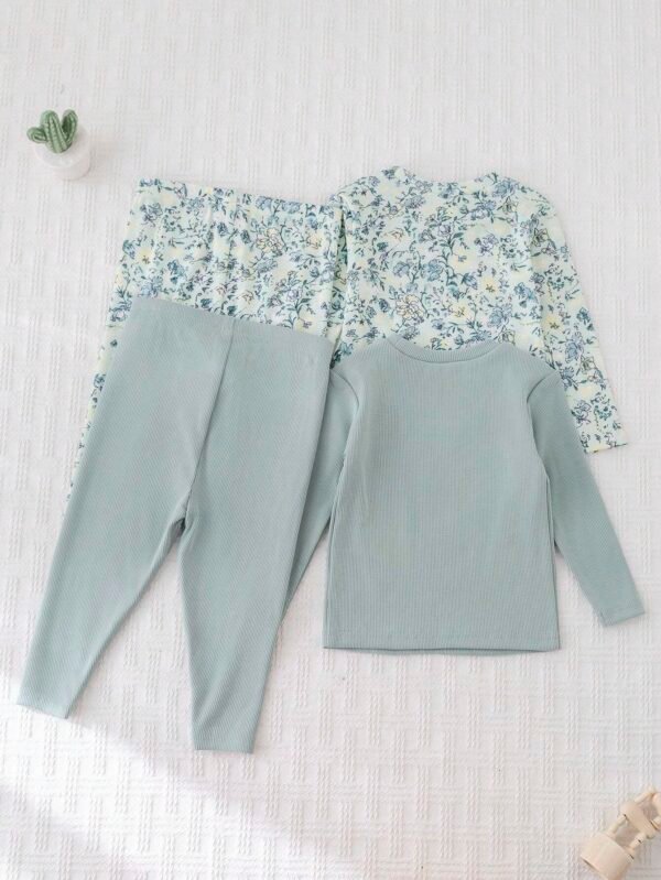 4 pcs pyjama floral unis – Image 2