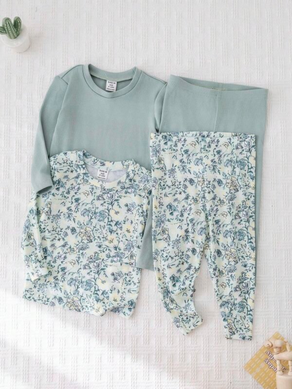 4 pcs pyjama floral unis – Image 3