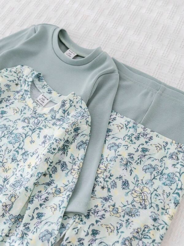 4 pcs pyjama floral unis – Image 4