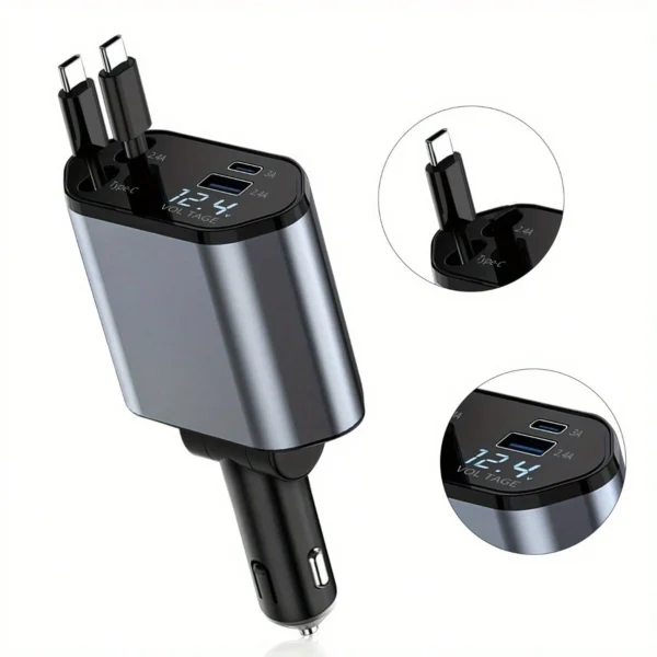 Chargeur voiture câble rétractable – Image 14