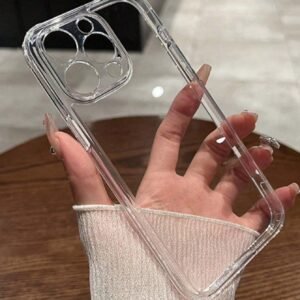 Coque transparente minimaliste colorée