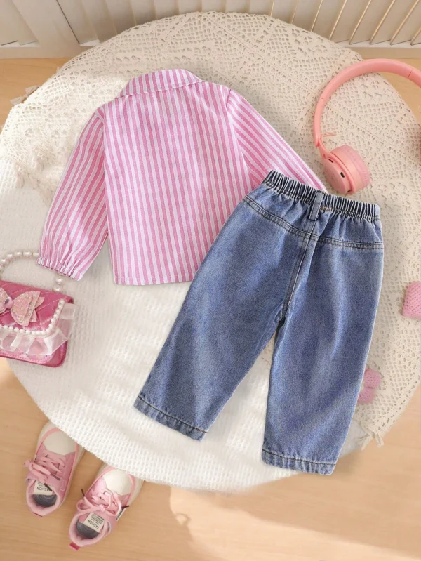 2 pcs chemise rose jean – Image 2