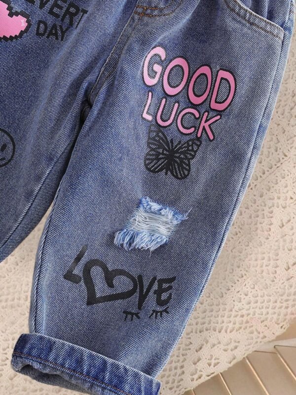 2 pcs chemise rose jean – Image 5