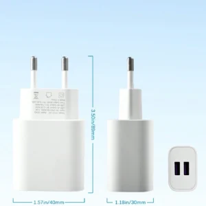 Chargeur double USB blanc