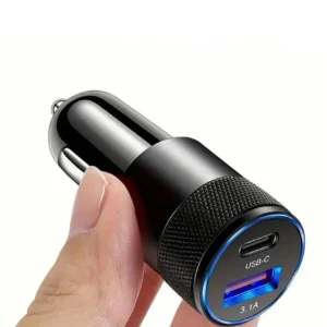 Chargeur voiture USB + Type C