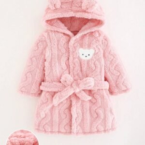 Peignoir ourson capuche épais