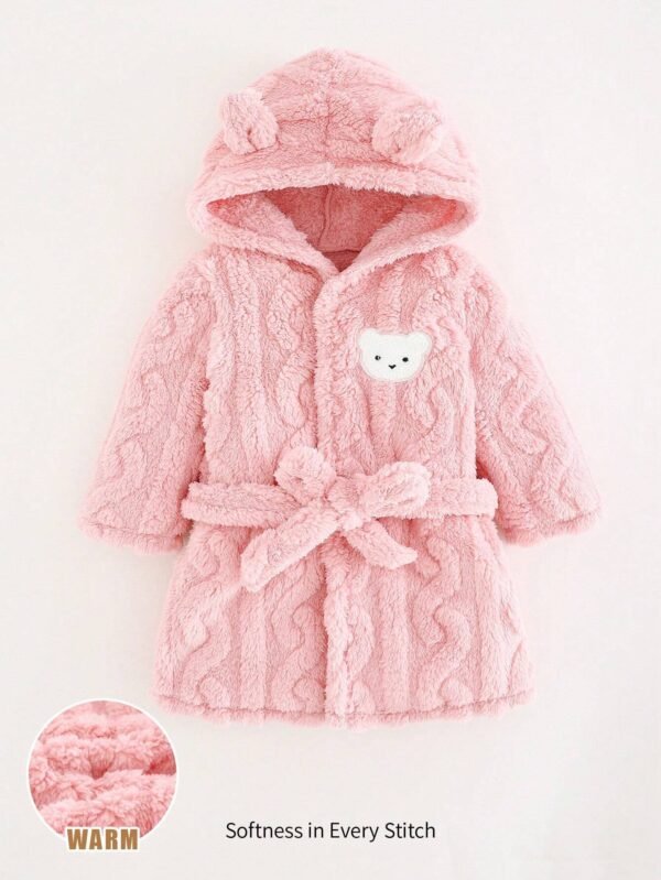 Peignoir ourson capuche épais