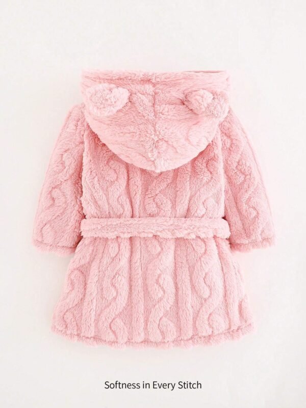 Peignoir ourson capuche épais – Image 2