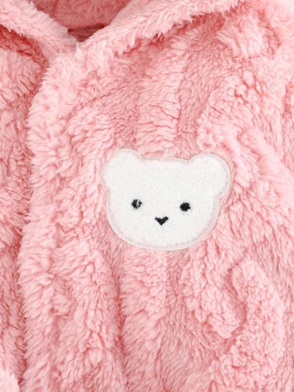 Peignoir ourson capuche épais – Image 3