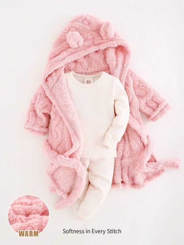Peignoir ourson capuche épais – Image 5