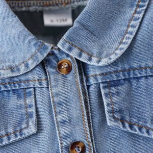 Robe jean manches bouffantes
