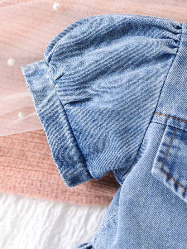 Robe jean manches bouffantes – Image 4