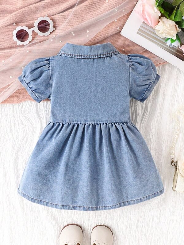 Robe jean manches bouffantes – Image 7