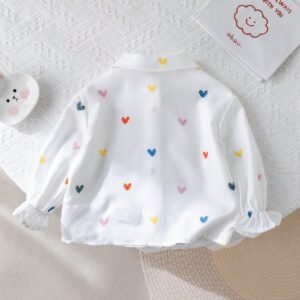 Chemise manches longues cœur