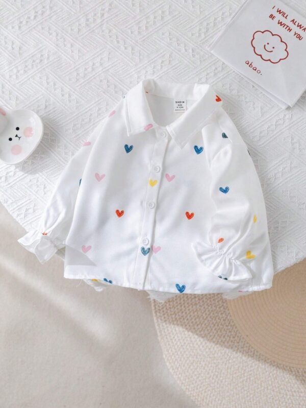 Chemise manches longues cœur – Image 3