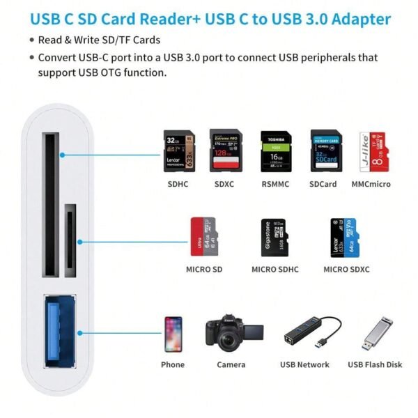 Adaptateur lecteur de carte SD USB C – Image 2