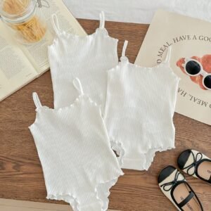 3 pcs barboteuse tricot uni