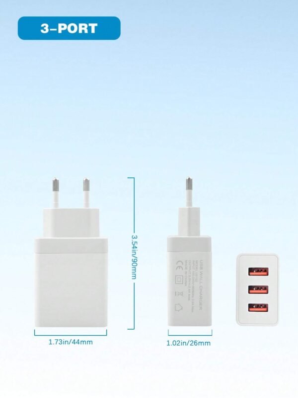 Adaptateur 3 ports USB EU – Image 3