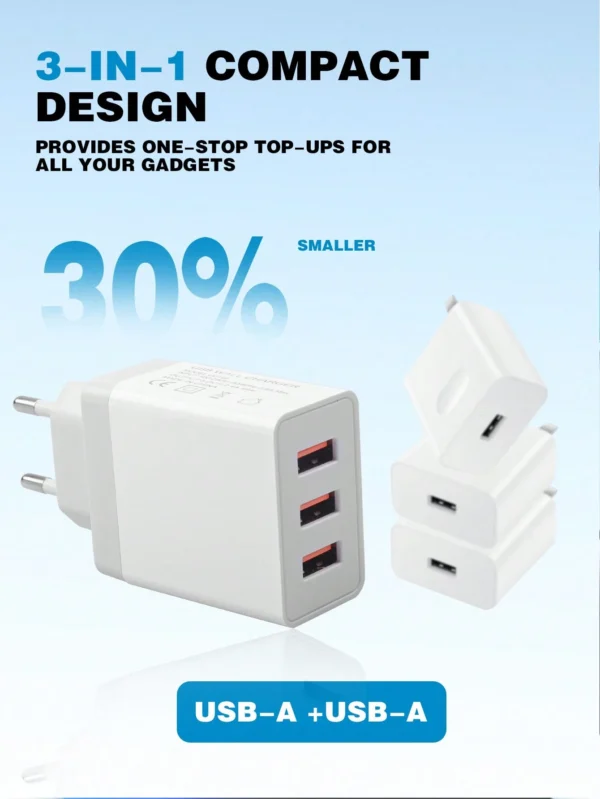 Adaptateur 3 ports USB EU – Image 2