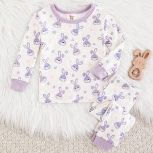 Ensemble 2 pcs lapin contrasté