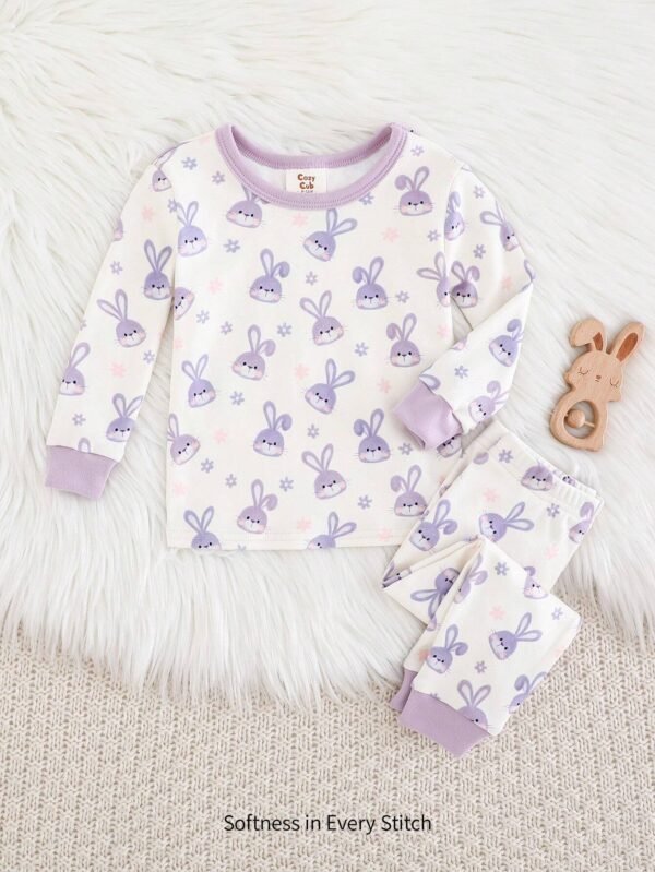 Ensemble 2 pcs lapin contrasté