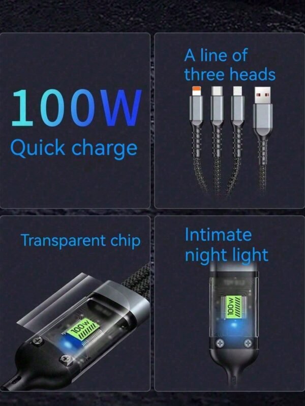Câble 3 en 1 100W – Image 7