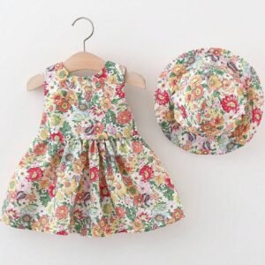 Ensemble 2 pcs robe + chapeau