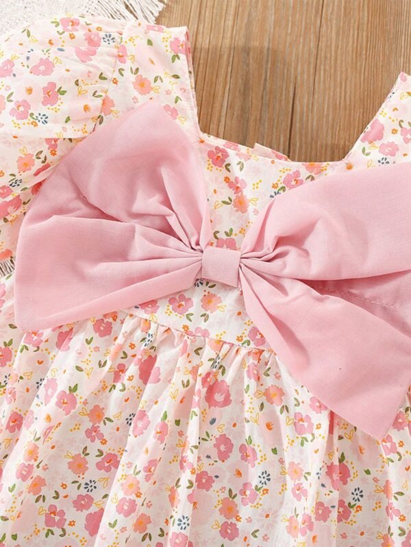 Robe été nœud fleuri – Image 3