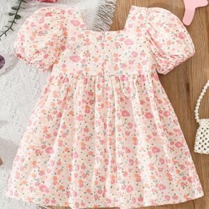 Robe été nœud fleuri