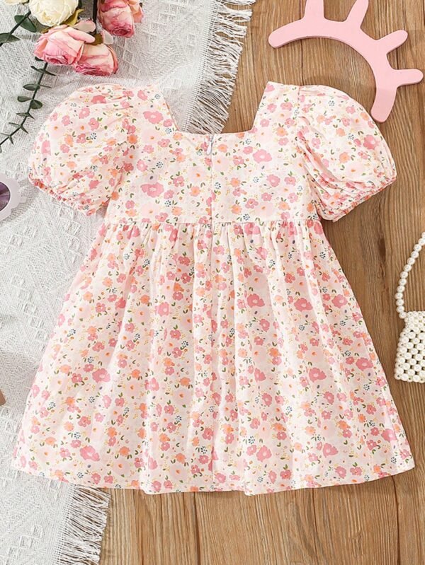 Robe été nœud fleuri – Image 2