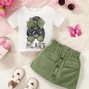 2 pcs t-shirt portrait short