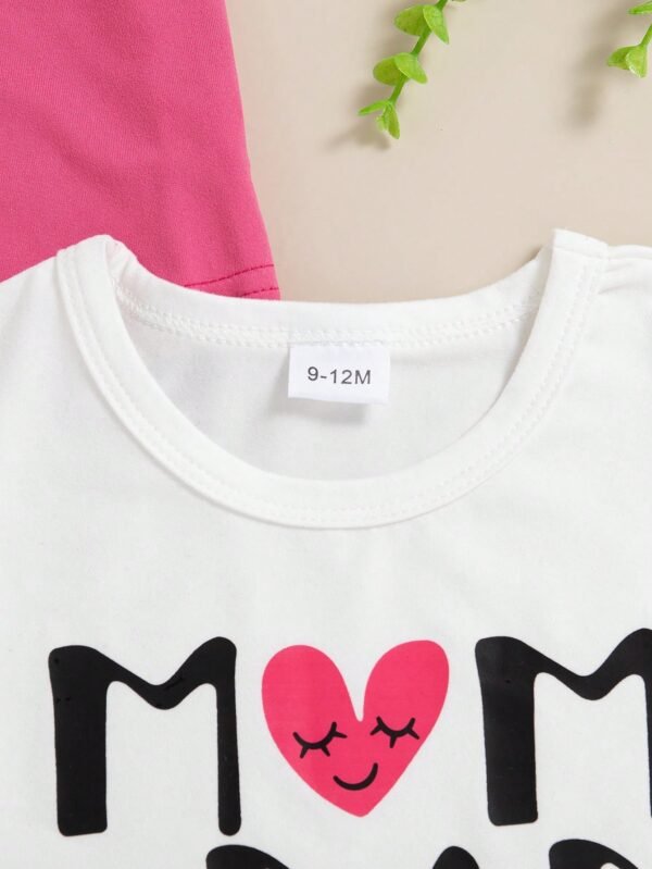 3 pcs set t-shirts lettres graphiques – Image 5