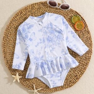 Maillot bain volants papillon