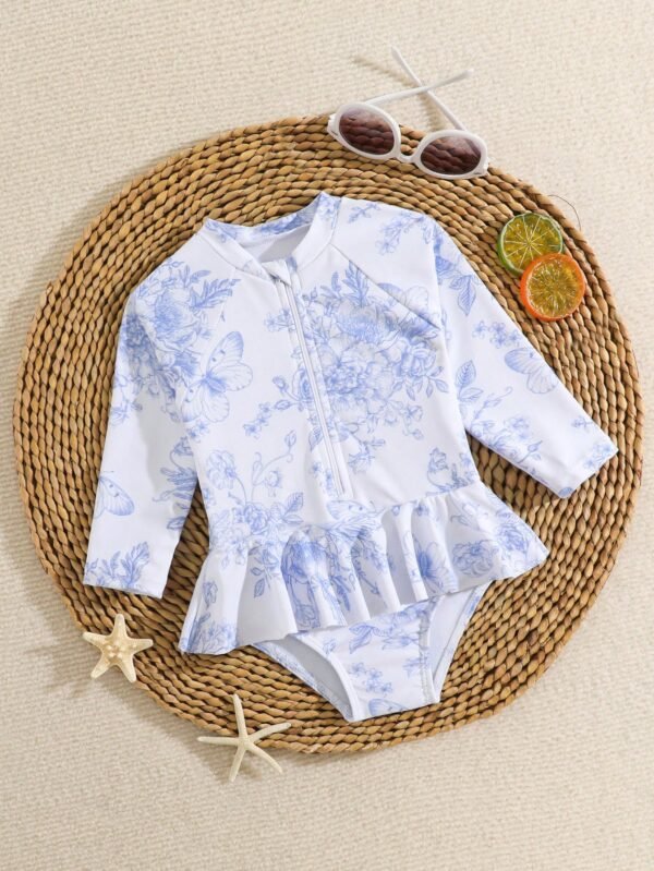 Maillot bain volants papillon