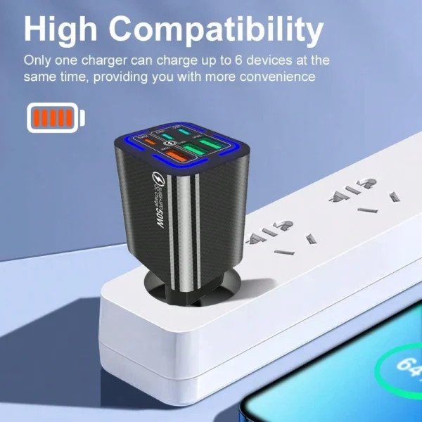 Chargeur 50W 6 ports – Image 6